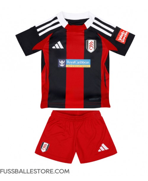 Günstige Fulham Auswärts Trikotsatzt Kinder 2024-25 Kurzarm (+ Kurze Hosen)